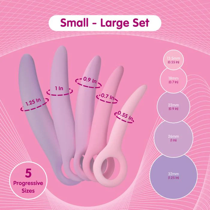 Deluxe 5-Piece Curved Silicone Dilator Kit - Image 2