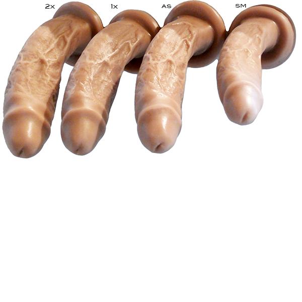 SquarePegToys® Mel Harness SuperSoft Bronze Silicone Dildo with Suction Cup - Image 7
